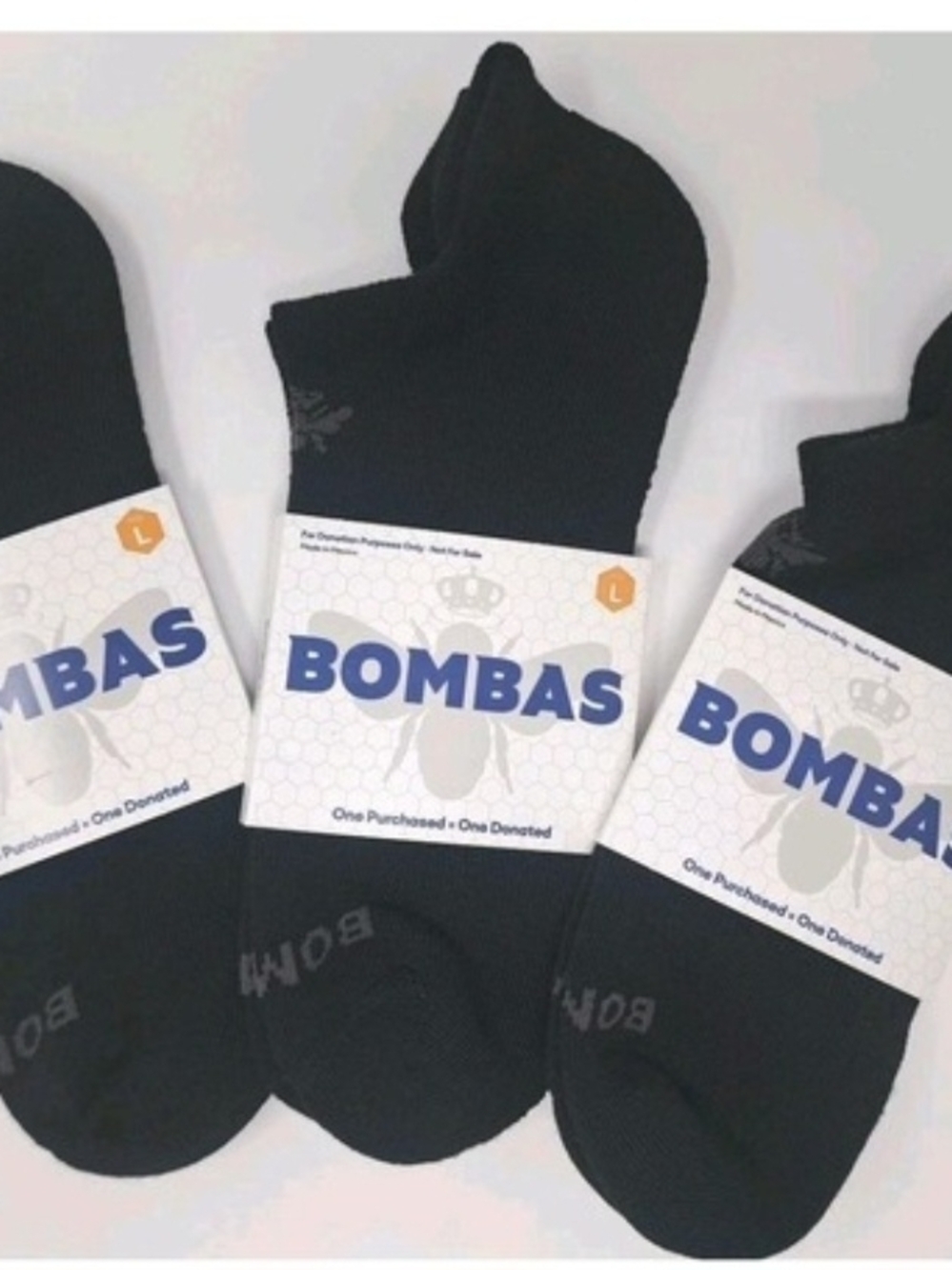 Bombas Men's No-Show Athletic Socks - Black. 3 Pair